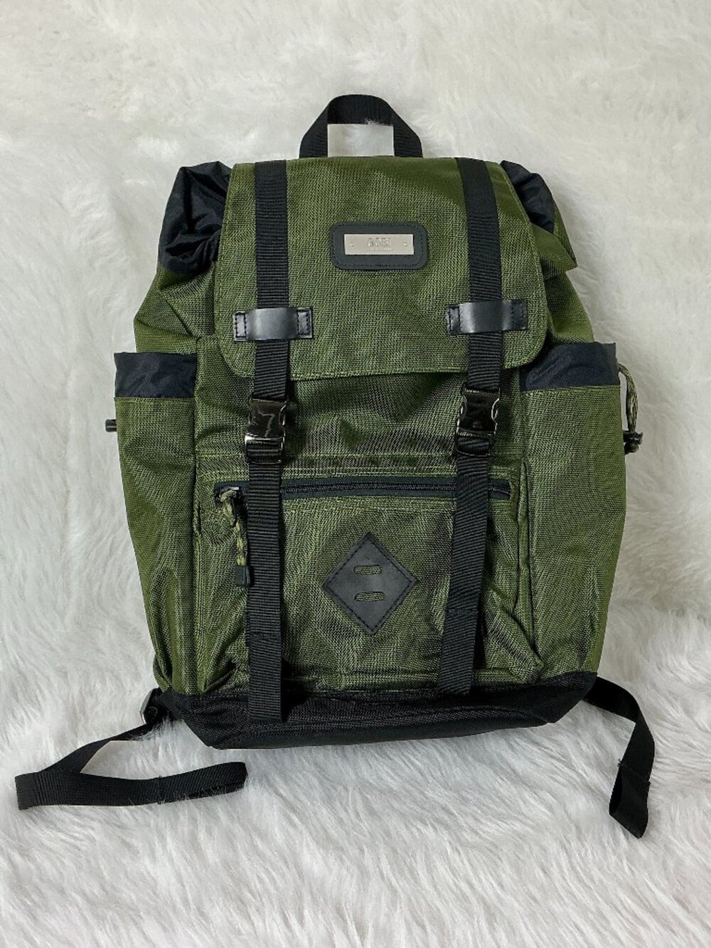 Gobi Green Black Webbing Getaway Commuting Camping Backpack